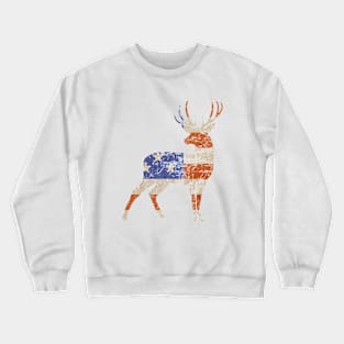 Patriotic Deer Crewneck Sweatshirt